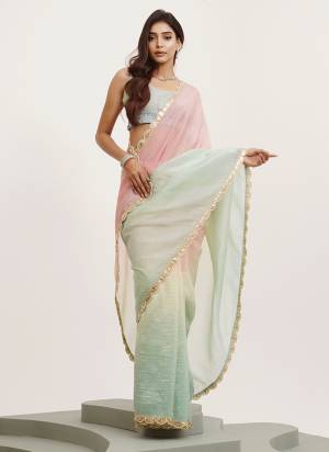 Garb These Fancy Party Wear Saree in Fine Colored.These Saree Are Tissue And Blouse is Fabricated On Art Silk Pair.Its Beautified With Fancy Sequance Work Disigner Saree.