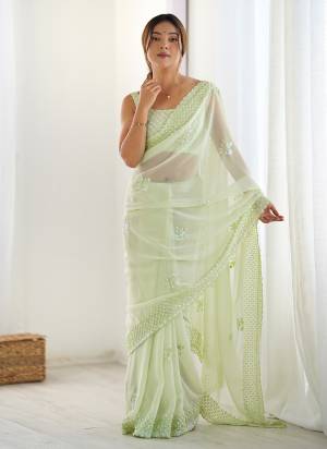 Attractive Looking These Party Wear Saree in Fine Colored.These Saree Are Georgette And Blouse is Georgette Fabricated.Its Beautified With Designer Thread,Sequance Embroidery Work.