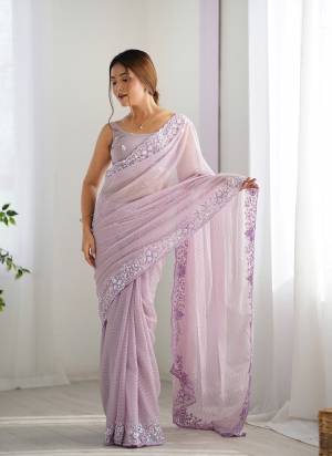 Garb These Party Wear Saree in Fine Colored.These Saree Are Georgette And Blouse is Georgette Fabricated.Its Beautified With Designer Sequance Embroidery Work.