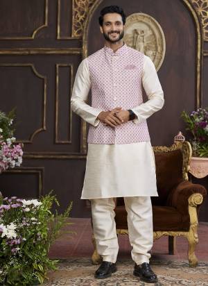 Looking These Party Wear Mans Wear Top Bottom With Jacket wearing this fashionable. Tailored Top Bottom Are Art Silk And Jacket On Faux Satin Fabriced With Solid With Designer Digital Printed, Embroidery Work.