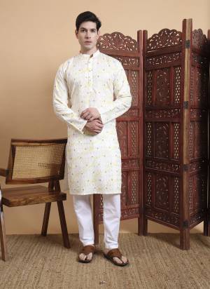 For A festive And Party Wear,Looking These Readymade Kurta With Payjama in Fine Colored.These Kurta is Fabricated On Cotton And Art Silk Payjama With Designer Printed With Chikankari Embroidery Work.Buy Now.
