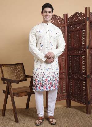 For A festive And Party Wear,Looking These Readymade Kurta With Payjama in Fine Colored.These Kurta is Fabricated On Cotton And Art Silk Payjama With Designer Printed With Chikankari Embroidery Work.Buy Now.