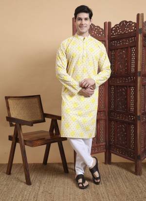 For A festive And Party Wear,Looking These Readymade Kurta With Payjama in Fine Colored.These Kurta is Fabricated On Cotton And Art Silk Payjama With Designer Printed With Chikankari Embroidery Work.Buy Now.