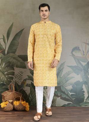 For A festive And Party Wear,Looking These Readymade Kurta With Payjama in Fine Colored.These Kurta is Fabricated On Cotton And Art Silk Payjama With Designer Printed With Chikankari Embroidery Work.Buy Now.