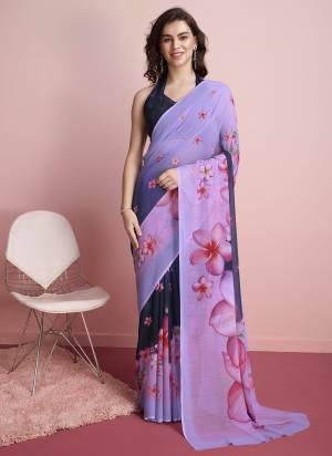 Attrective These Party Wear Saree in Fine Colored.These Saree And Blouse is Fabricated On Georgette.Its Beautified With Designer Printed.
