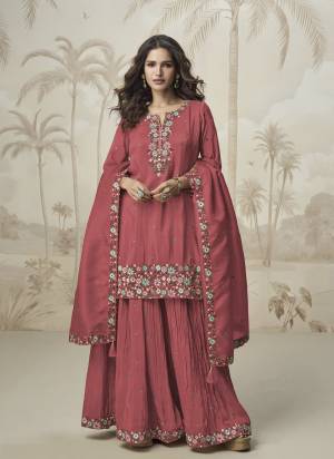 Attractive These Party Wear Free Size Stitched Plazzo Suit in Fine Colored Pair With Dupatta.These Top And Bottom Are Roman Simar And Dupatta Are Roman Simar And Pair With Crepe Inner.Its Beautified With Heavy Designer Embroidery,Zarkan Work.