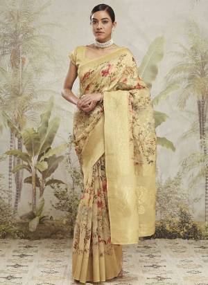 Attractive These Party Wear Ready To Wear Saree in Fine Colored.These Saree Are Jacquard Silk And Blouse is Jacquard Silk Fabricated.Its Beautified With Wevon Jacquard Designer With Digital Printed.