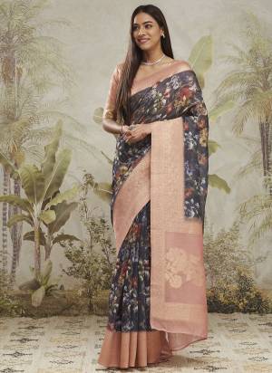Garb These Party Wear Ready To Wear Saree in Fine Colored.These Saree Are Jacquard Silk And Blouse is Jacquard Silk Fabricated.Its Beautified With Wevon Jacquard Designer With Digital Printed.