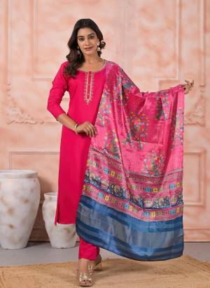 Attractive These Designer Suit in Fine Colored Pair With Bottom And Dupatta.These Top Are Viscose And Bottom Are Fabricated On Viscose Pair With Jacquard Dupatta.Its Beautified With Designer Embroidery Work.