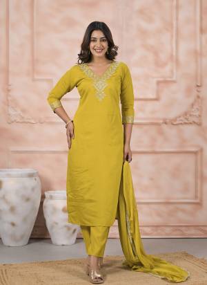Attractive These Designer Suit in Fine Colored Pair With Bottom And Dupatta.These Top Are Chanderi And Bottom Are Fabricated On Chanderi Pair With Chanderi Dupatta.Its Beautified With Designer Embroidery Work.