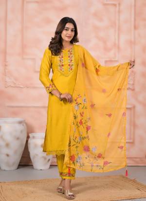 Attractive These Designer Suit in Fine Colored Pair With Bottom And Dupatta.These Top Are Silk And Bottom Are Fabricated On Silk Pair With Taby Dupatta.Its Beautified With Designer Embroidery Work.