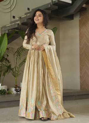 Attractive These Beautiful Looking Party Wear Readymade Long Gown With Dupatta.These Gown And Dupatta is Fabricated On Chinon.Its Beautified With Designer Multy Thread,Sequance Embroidery Work.