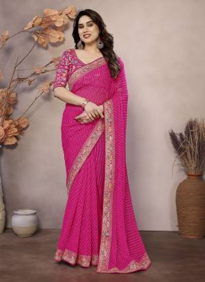 Attractive These Fastival Saree in Fine Colored.These Saree Are Georgette And Blouse is Art Silk Fabricated.Its Beautified With Printed Designer With Embroidery Work Lace Border,Blouse.