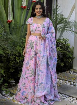 For A Fancy Designer Look,Grab These Lehenga Choli With Dupatta in Fine Colored.These Lehenga And Choli Are Faux Georgette And Dupatta Are Fabricated On Faux Georgette Pair.Its Beautified With Designer Digital Printed.