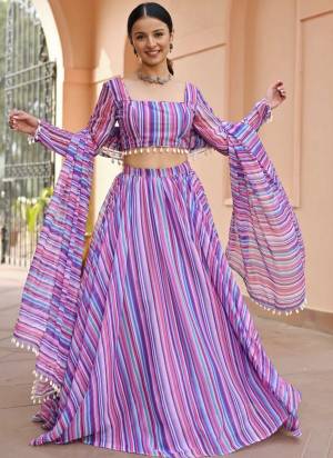 For A Fancy Designer Look,Grab These Lehenga Choli With Dupatta in Fine Colored.These Lehenga And Choli Are Faux Georgette And Dupatta Are Fabricated On Faux Georgette Pair.Its Beautified With Designer Mill Printed.