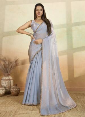 Attrective These Party Wear Saree in Fine Colored.These Saree Are Frendy Satin And Blouse is Frendy Satin Fabricated.Its Beautified With Designer Beads Embroidery Work Lace Border.