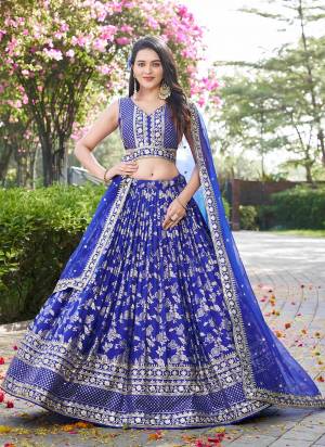 For A Designer Look,Grab These Lehenga Choli in Fine Colored.These Lehenga And Blouse Are Fabricated On Dola Silk Pair With Dupatta Are Organza.Its Beautified With Wevon Jacquard Designer,Jari, Sequance Embroidery Work.