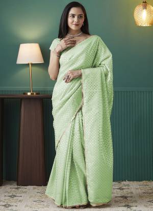 Attractive These Party Wear Ready To Wear Saree in Fine Colored.These Saree Are Organza And Blouse is Organza Fabricated.Its Beautified With Designer Foil Printed With Lace Border.