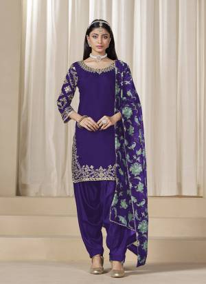 Looking These Beautiful Party Wear Fine Color Salwar Suits.These Top Are Roman Silk And Dupatta Are Chanderi Silk And Bottom Santoon Fabricated.Its Beautified With Designer Embroidery Work With Printed Dupatta.