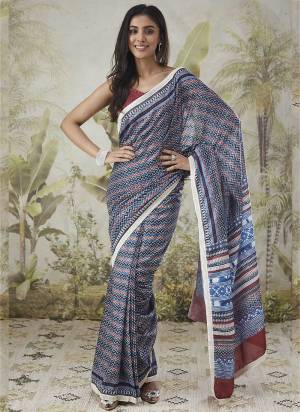 Garb These Party Wear Ready To Wear Saree in Fine Colored.These Saree Are Muslin And Blouse is Muslin Fabricated.Its Beautified With Designer Printed With Lace Border.