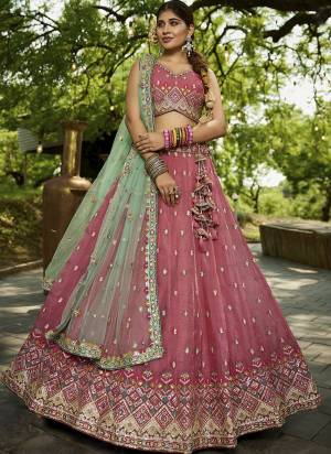 Attrective Looking This Party Wear Fine Color Fancy Heavy Designer Choli And Lahenga Fabriced On Tissue And Dupatta Net In Fabricated Beautified With Attrective Designer Heavy Sequance,Multy Thread Embroidery Work. Buy Now.
