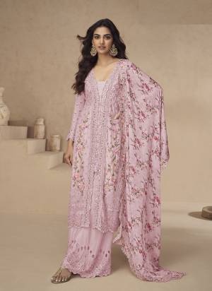 Attractive These Party Wear Free Size Stitched Plazzo Suit in Fine Colored Pair With Dupatta.These Top And Bottom Are Chinon And Dupatta Are Chinon And Pair With Santoon Inner.Its Beautified With Heavy Designer Embroidery Work With Printed Dupatta.