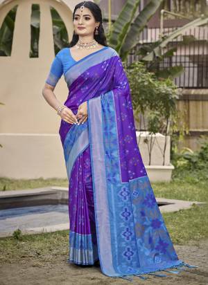 Looking These Fastive And Party Wear Saree in Fine Colored.These Saree And Blouse is Fabricated On Pochampalli Silk.Its Beautified With Wevon Designer.