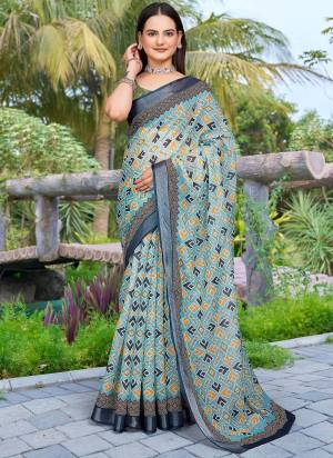 Look These Fastive Saree in Fine Colored.These Saree Are Linen Cotton And Blouse is Fabricated On Linen Cotton Pair.Its Beautified With Wevon Jari Border With Designer Digital Printed.