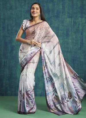 Attractive These Party Wear Ready To Wear Saree in Fine Colored.These Saree Are Silk Crepe And Blouse is Silk Crepe Fabricated.Its Beautified With Designer Digital Printed.