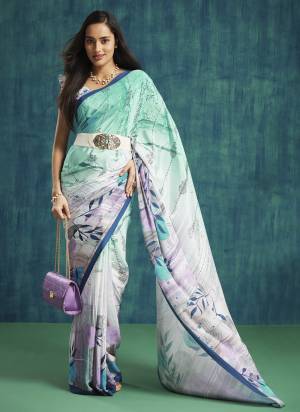 Attractive These Party Wear Ready To Wear Saree in Fine Colored.These Saree Are Silk Crepe And Blouse is Silk Crepe Fabricated.Its Beautified With Designer Digital Printed.