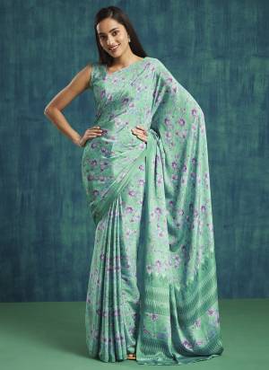 Attractive These Party Wear Ready To Wear Saree in Fine Colored.These Saree Are Silk Crepe And Blouse is Silk Crepe Fabricated.Its Beautified With Designer Digital Printed.