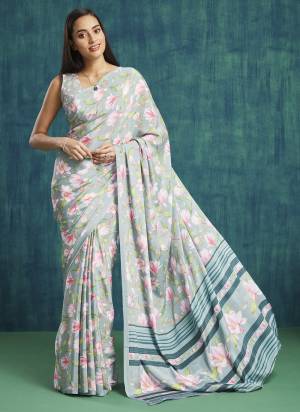 Attractive These Party Wear Ready To Wear Saree in Fine Colored.These Saree Are Silk Crepe And Blouse is Silk Crepe Fabricated.Its Beautified With Designer Digital Printed.
