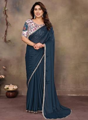 Garb These Party Wear Saree in Fine Colored.These Saree Are Georgette And Blouse is Fabricated On Banglori Pair.Its Beautified With Solid With Digital Printed Blouse Designer.