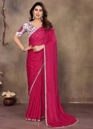 Garb These Party Wear Saree in Fine Colored.These Saree Are Georgette And Blouse is Fabricated On Banglori Pair.Its Beautified With Solid With Digital Printed Blouse Designer.