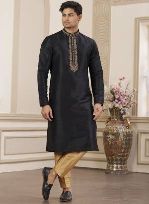 Looking These Party Wear Mans Wear Kutra Payjama wearing this fashionable. Tailored Kurta Are Art Silk And Payjama Art Silk finest Fabriced With Designer Hand Embroidery Work.