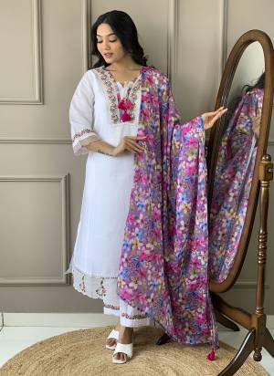 Garb These Suit in Fine Colored Pair With Bottom And Dupatta.These Top And Bottom Are Fabricated On Chanderi Pair With Crepe Silk Dupatta.Its Beautified With Designer Embroidery Work.
