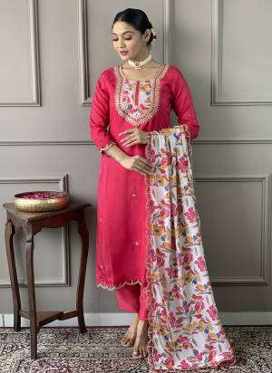 Garb These Suit in Fine Colored Pair With Bottom And Dupatta.These Top And Bottom Are Fabricated On BSY ViscosePair With Chanderi Dupatta.Its Beautified With Designer Embroidery Work.
