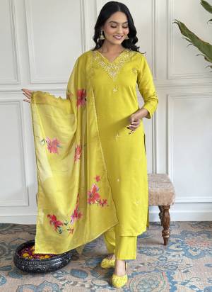 Garb These Suit in Fine Colored Pair With Bottom And Dupatta.These Top And Bottom Are Fabricated On Rayon Slub Pair With Silk Dupatta.Its Beautified With Designer Embroidery Work.