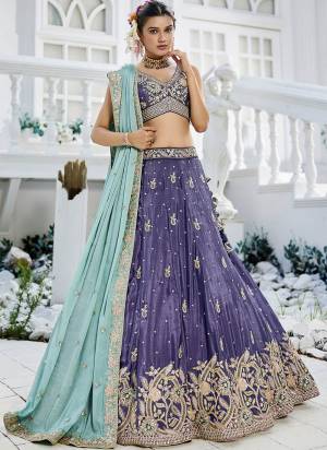 Attrective Looking This Party Wear Fine Color Fancy Heavy Designer Choli And Lahenga Fabriced On Chiffon And Dupatta Chiffon In Fabricated Beautified With Attrective Designer Heavy Sequance,Multy Thread  Embroidery Work. Buy Now.