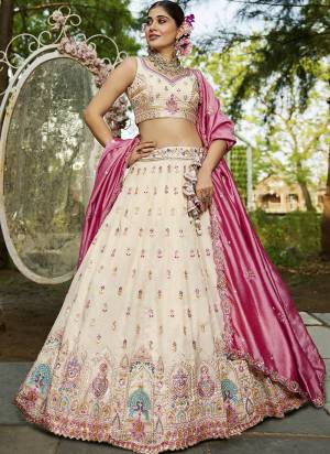 Attrective Looking This Party Wear Fine Color Fancy Heavy Designer Choli And Lahenga Fabriced On Tissue And Dupatta Tissue In Fabricated Beautified With Attrective Designer Heavy Sequance,Multy Thread  Embroidery Work. Buy Now.