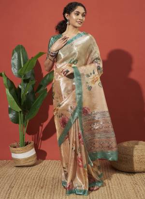 Attrective These Party Wear Saree in Fine Colored.These Saree And Blouse is Fabricated On Tissue.Its Beautified With Designer Printed.