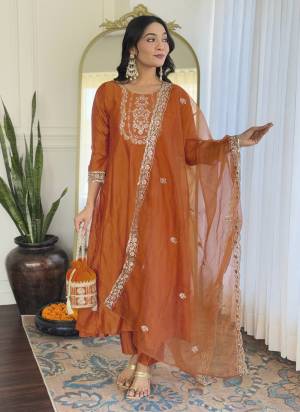 Attractive These Suit in Fine Colored Pair With Bottom And Dupatta.These Top Are Vichitra Silk And Bottom Are Fabricated On Rayon Pair With Organza Dupatta.Its Beautified With Designer Embroidery Work.