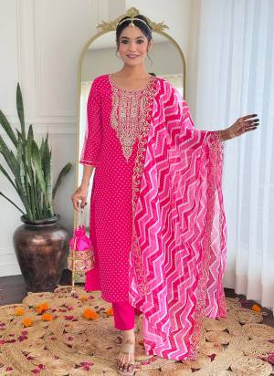 Attractive These Suit in Fine Colored Pair With Bottom And Dupatta.These Top Are Vichitra Silk And Bottom Are Fabricated On Rayon Pair With Tabby Dupatta.Its Beautified With Designer Embroidery Work,Printed Dupatta.
