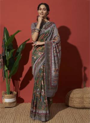 Attrective These Party Wear Saree in Fine Colored.These Saree And Blouse is Fabricated On Cotton Silk.Its Beautified With Designer Digital Printed.