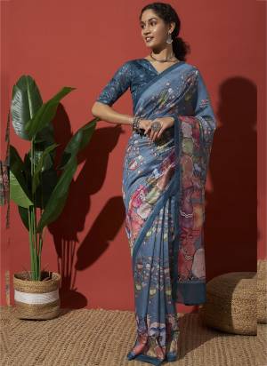 Attrective These Party Wear Saree in Fine Colored.These Saree And Blouse is Fabricated On Cotton Silk.Its Beautified With Designer Digital Printed.