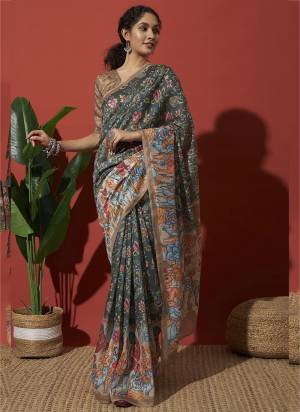Attrective These Party Wear Saree in Fine Colored.These Saree And Blouse is Fabricated On Cotton Silk.Its Beautified With Designer Digital Printed.