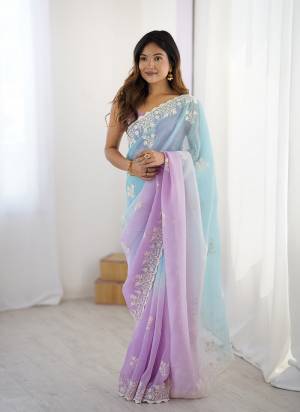 Looking These Party Wear Saree in Fine Dual Shaded Colored.These Saree Are Crunchy Silk And Blouse is Crunchy Silk Fabricated.Its Beautified With Pedding Color Printed With Designer Thread Embroidery Cut Work.