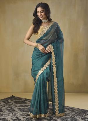 Attractive These Party Wear Ready To Wear Saree in Fine Colored.These Saree Are Tissue And Blouse is Art Silk Fabricated.Its Beautified With Designer Embroidery Work Lace Border,Blouse With Swarovski Work.