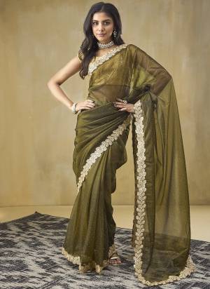 Attractive These Party Wear Ready To Wear Saree in Fine Colored.These Saree Are Tissue And Blouse is Art Silk Fabricated.Its Beautified With Designer Embroidery Work Lace Border,Blouse With Swarovski Work.