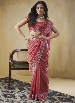 Attractive These Party Wear Ready To Wear Saree in Fine Colored.These Saree Are Tissue And Blouse is Tissue Fabricated.Its Beautified With Designer Embroidery Work.